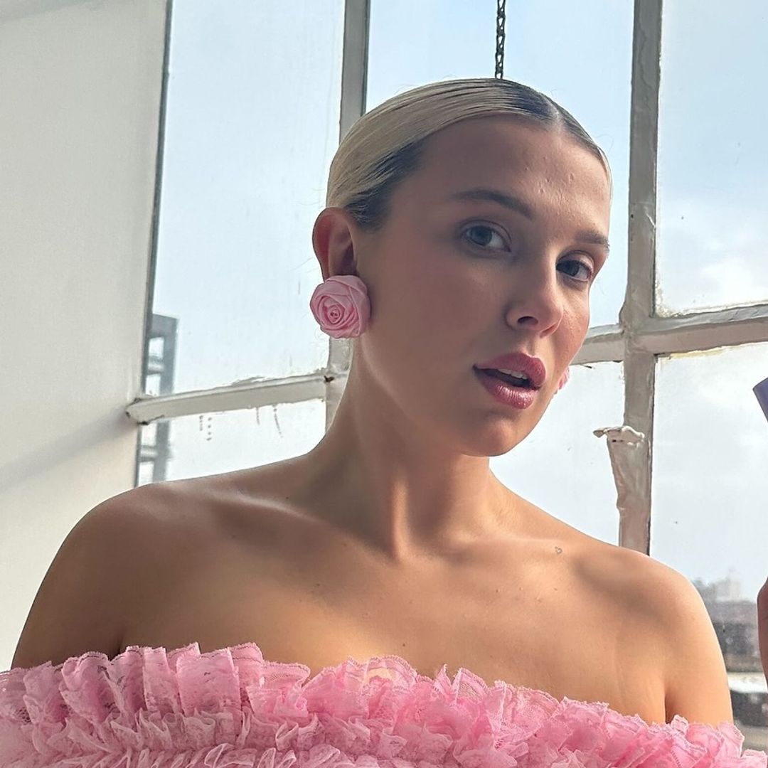 Millie Bobby Brown matched her lipstick to her sheer top, and the result is peak It-Girl