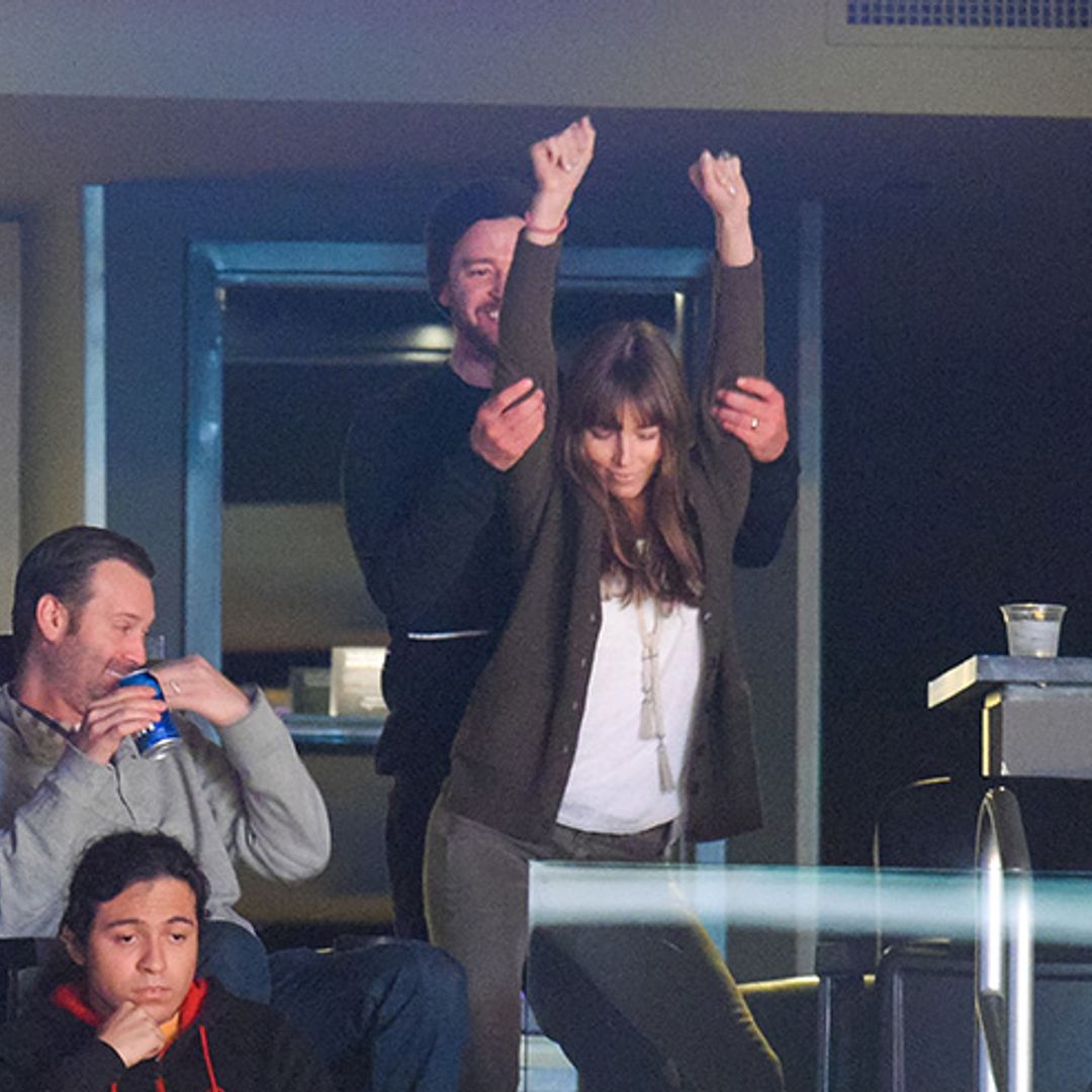 Jessica Biel 'can't stop' dancing with Justin Timberlake during basketball game