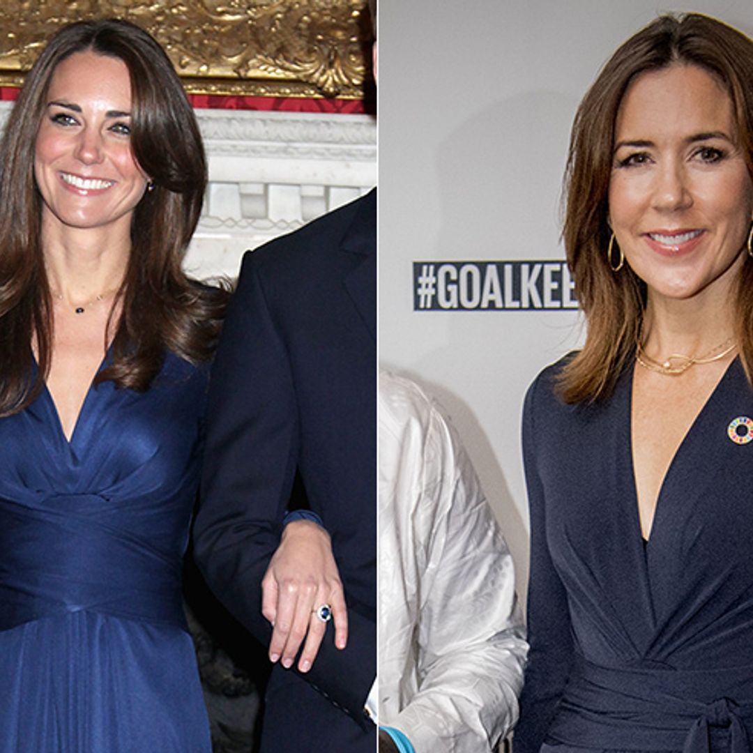 Princess Mary of Denmark wears nearly identical copy of Kate's engagement dress