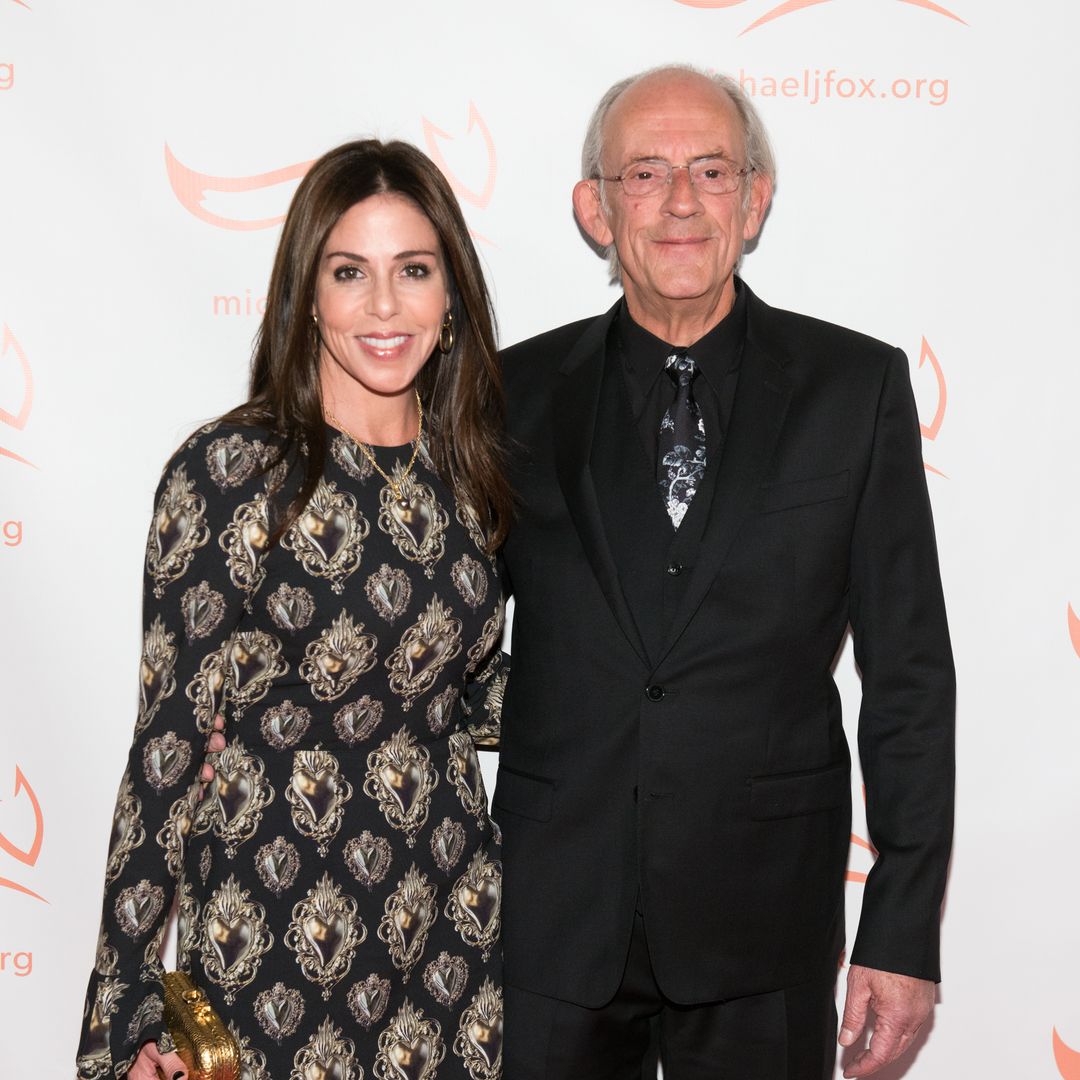 Actor Christopher Lloyd (R) and Lisa Loiacono attend the Michael J. Fox Foundation's "A Funny Thing Happened On The Way To Cure Parkinson's" Gala at The Waldorf=Astoria on November 14, 2015 in New York City