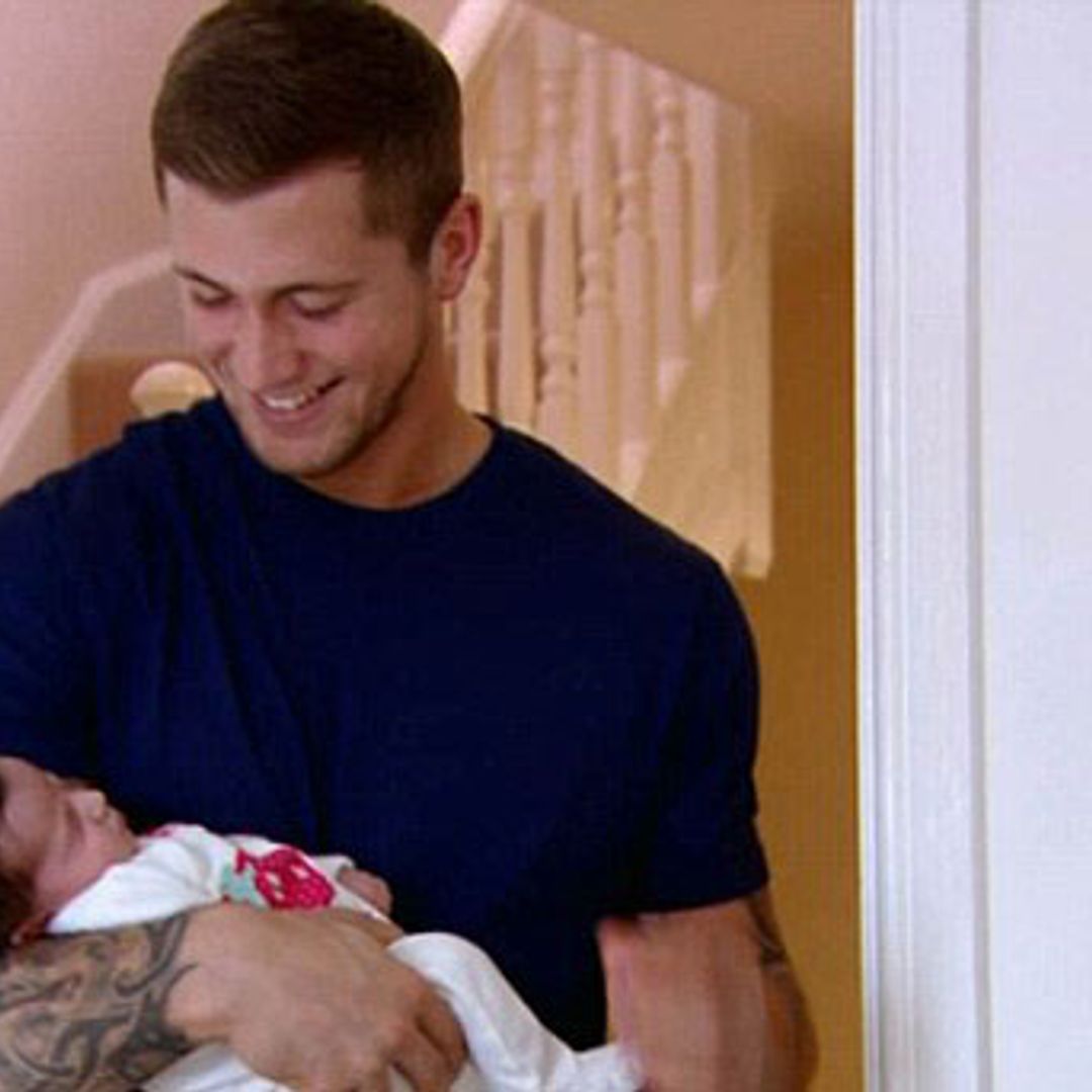 Dan Osborne proudly introduces newborn baby Ella as she makes TV debut on TOWIE