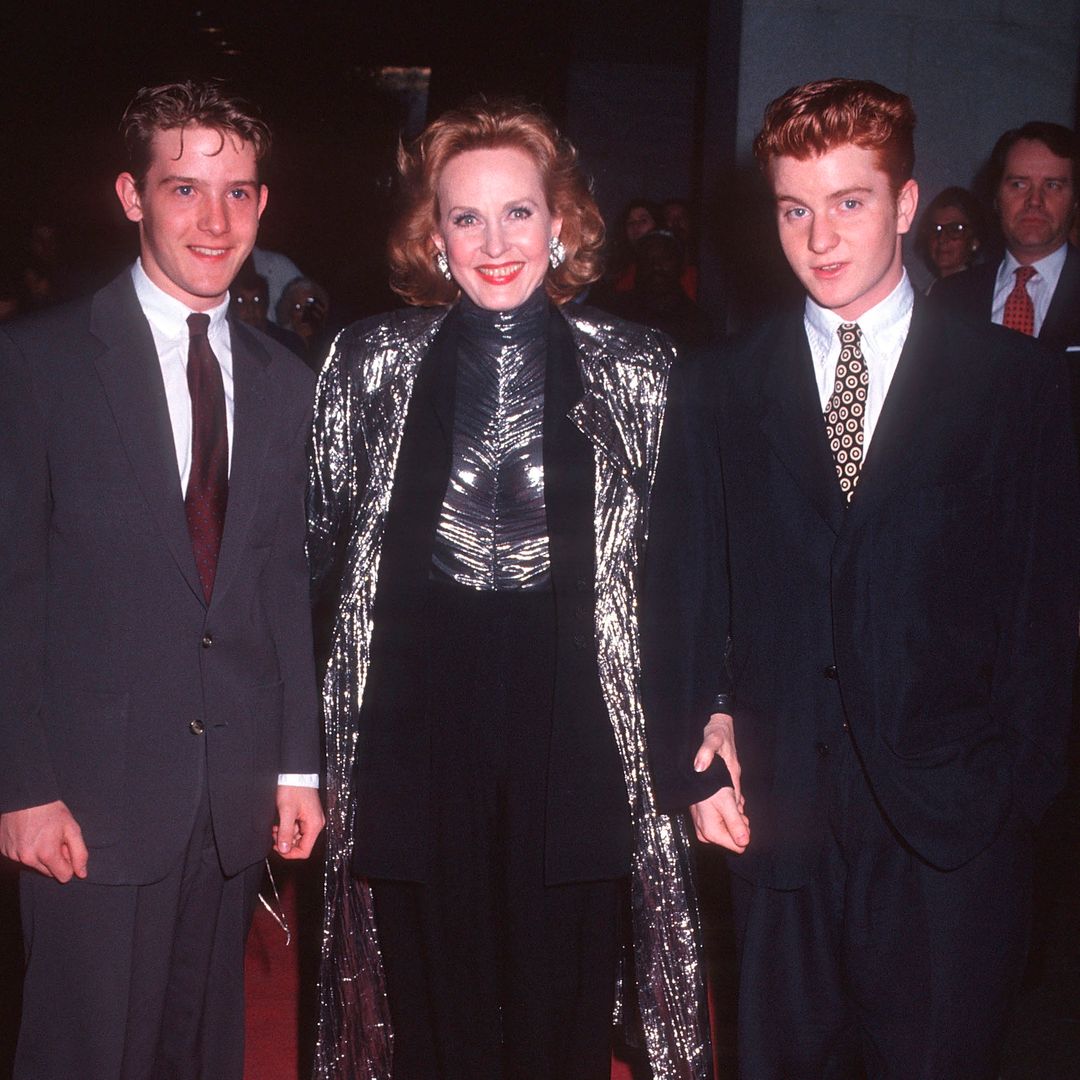TV reporter Pia  Lindstrom and sons Justin and Nicholas Daly attend the "Casablanca" 50th Anniversary Screening on April 7, 1992 at the Museum of Modern Art in New York City