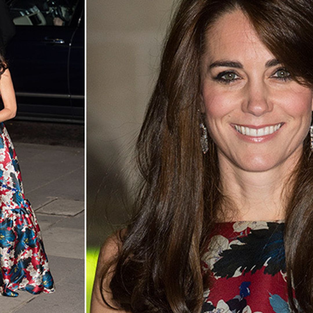 Kate Middleton dazzles in patterned Erdem gown at London gala