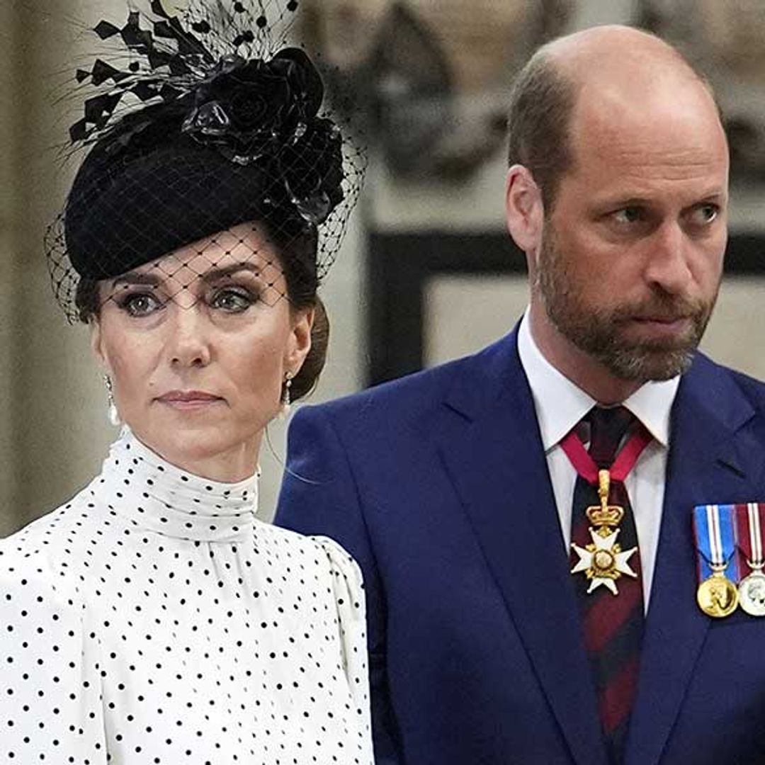 Prince William and Princess Kate make solemn appearance with King Charles at VE Day service