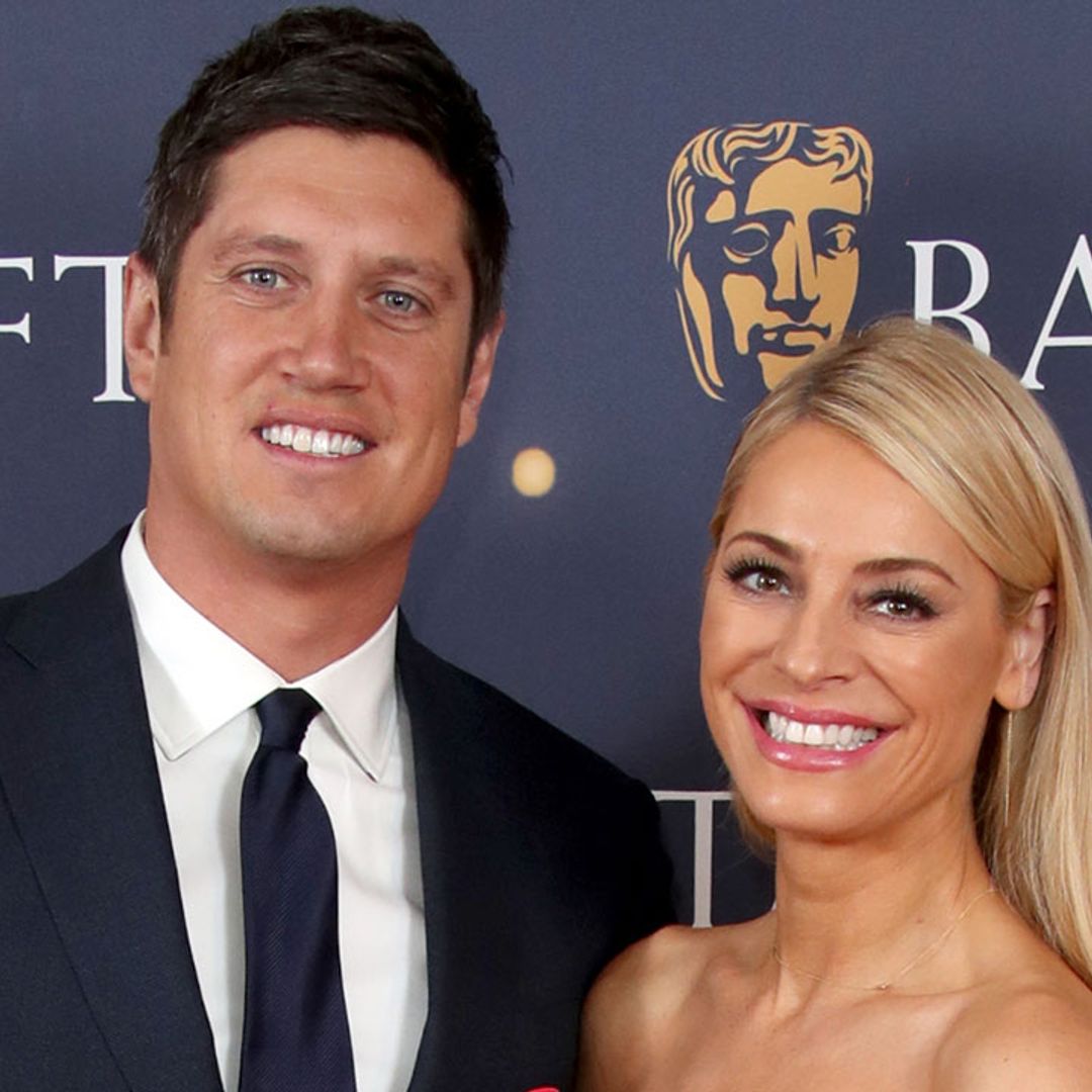 Tess Daly looks sensational in the most 'extra' Strictly-inspired dress on date with Vernon Kay