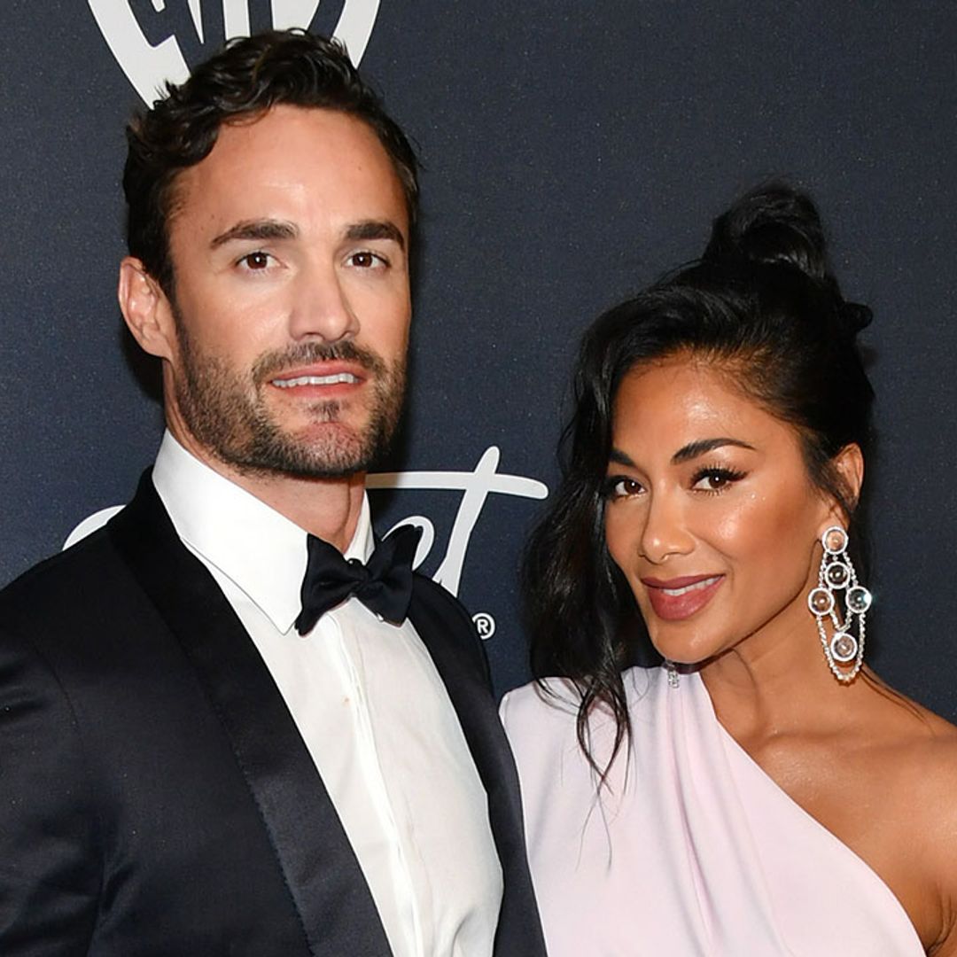 Nicole Scherzinger and Thom Evans show off incredible figures during lockdown gym session