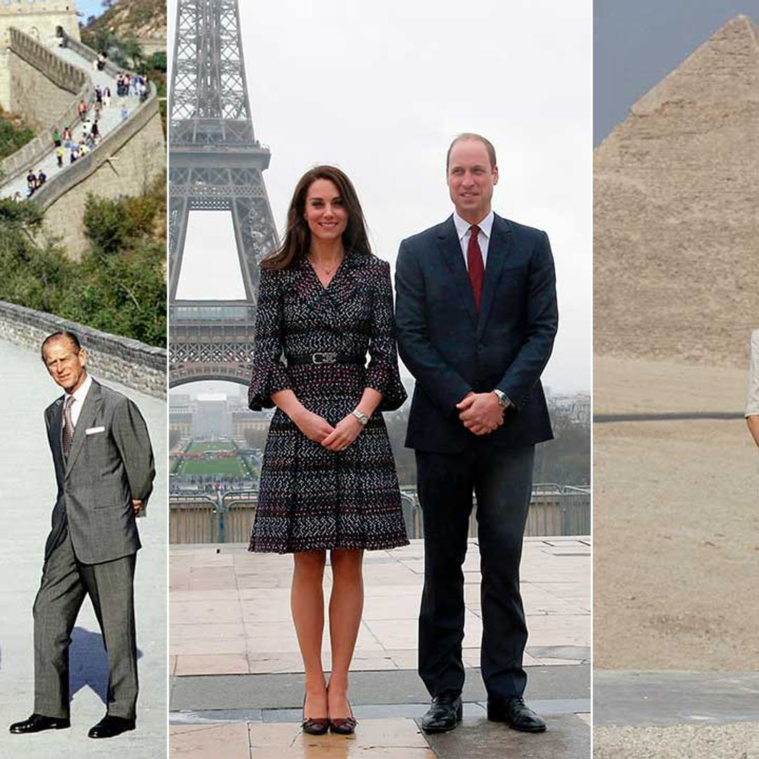 14 times the royals posed in front of world landmarks: Princess Kate, Princess Diana & more