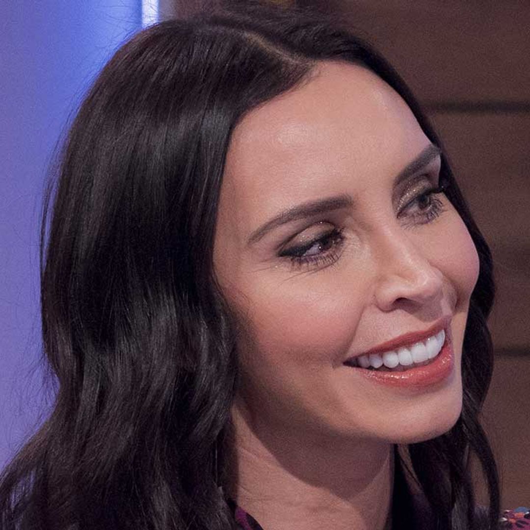 Christine Lampard puts on a striking display in slinky floral dress