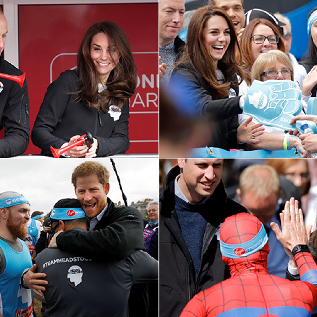 Prince William, Kate and Prince Harry's best photos from the London Marathon