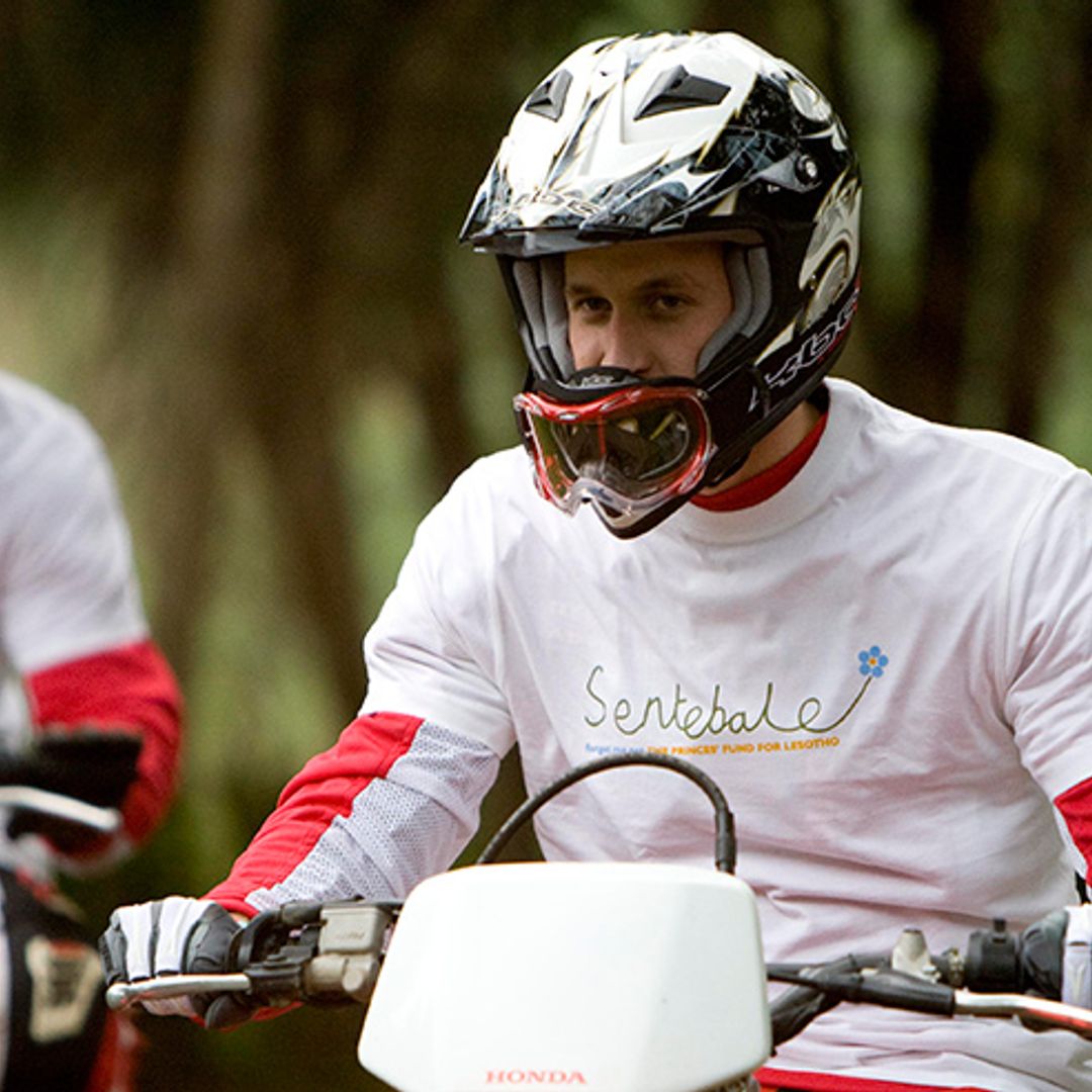 Prince William has put his motorbike days behind him for his children