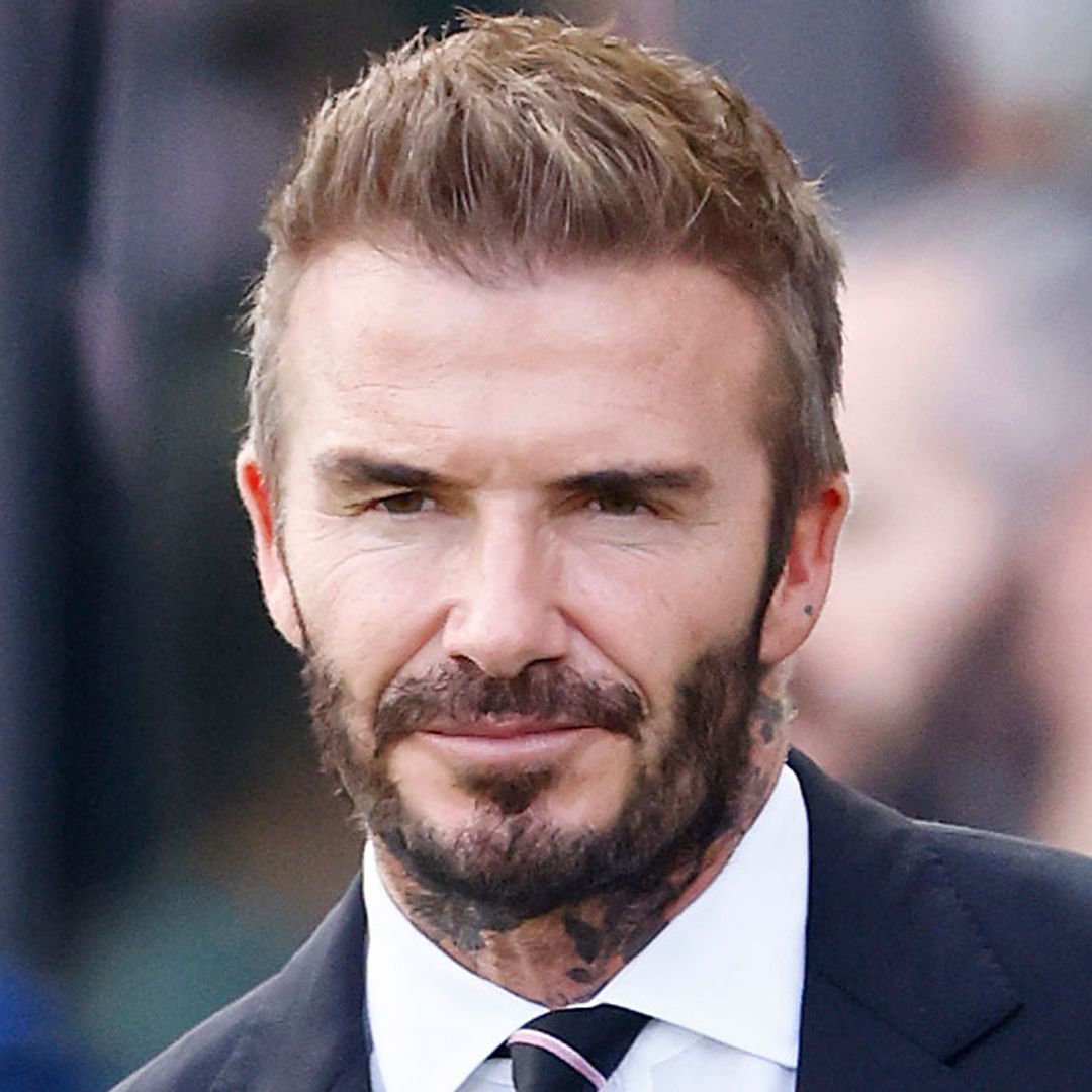 David Beckham shares a kiss with his dog Sage in heartwarming family snap