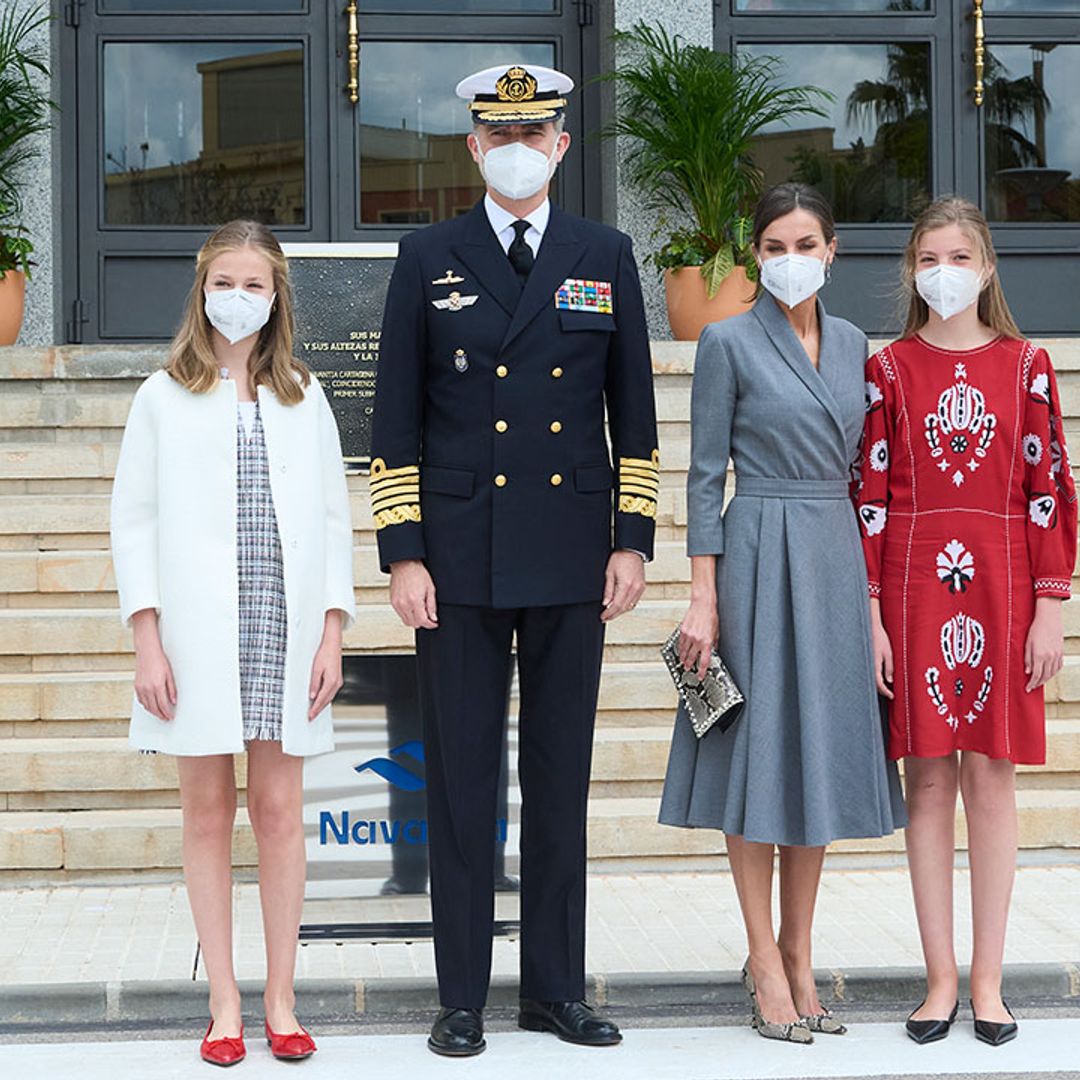 King Felipe VI of Spain, Queen Letizia of Spain and daughters