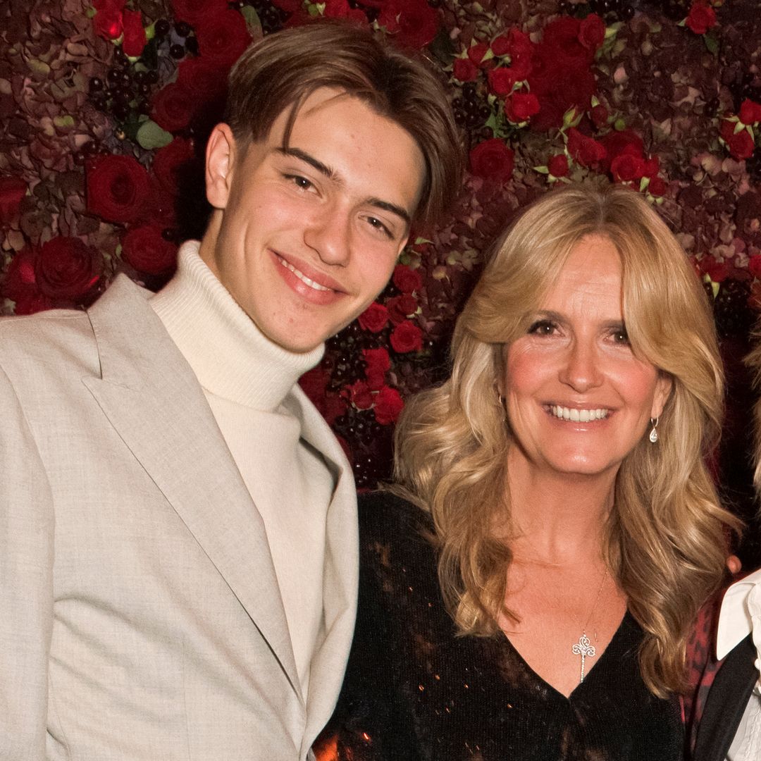 Penny Lancaster sips cocktails with rarely-seen son Alastair - and he's so handsome
