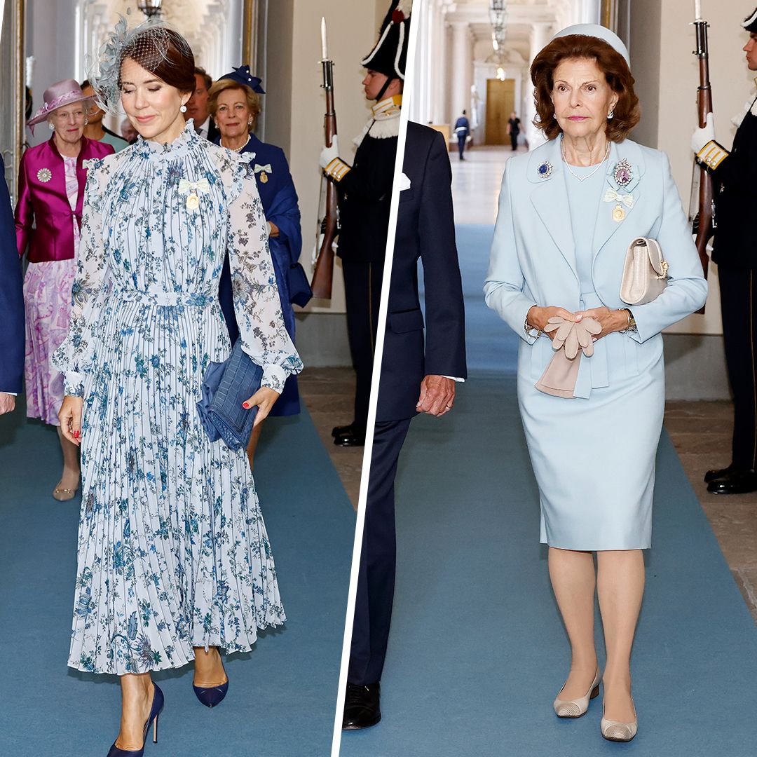 Glamorous royals at King Carl Gustaf's Golden Jubilee church service: Crown Princess Victoria, Princess Sofia & more