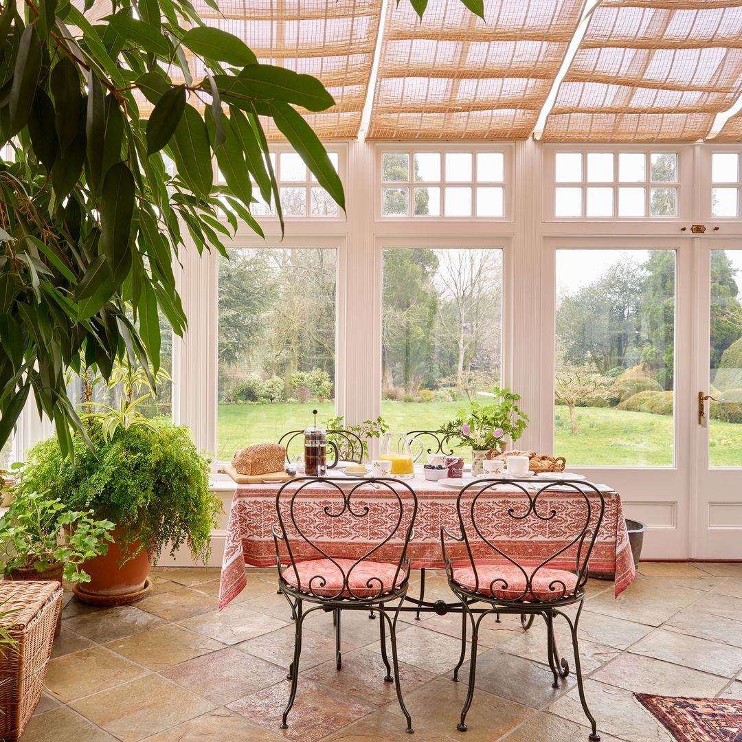 interior shot of conservatory at Kate and Tom's accommodation