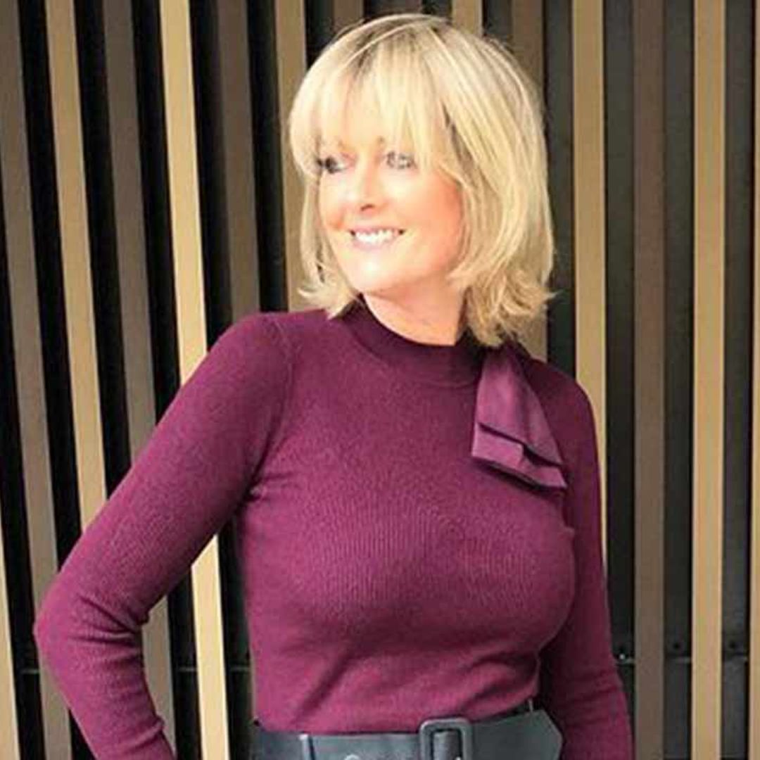 Jane Moore wows in unexpected leather skirt and silky blouse