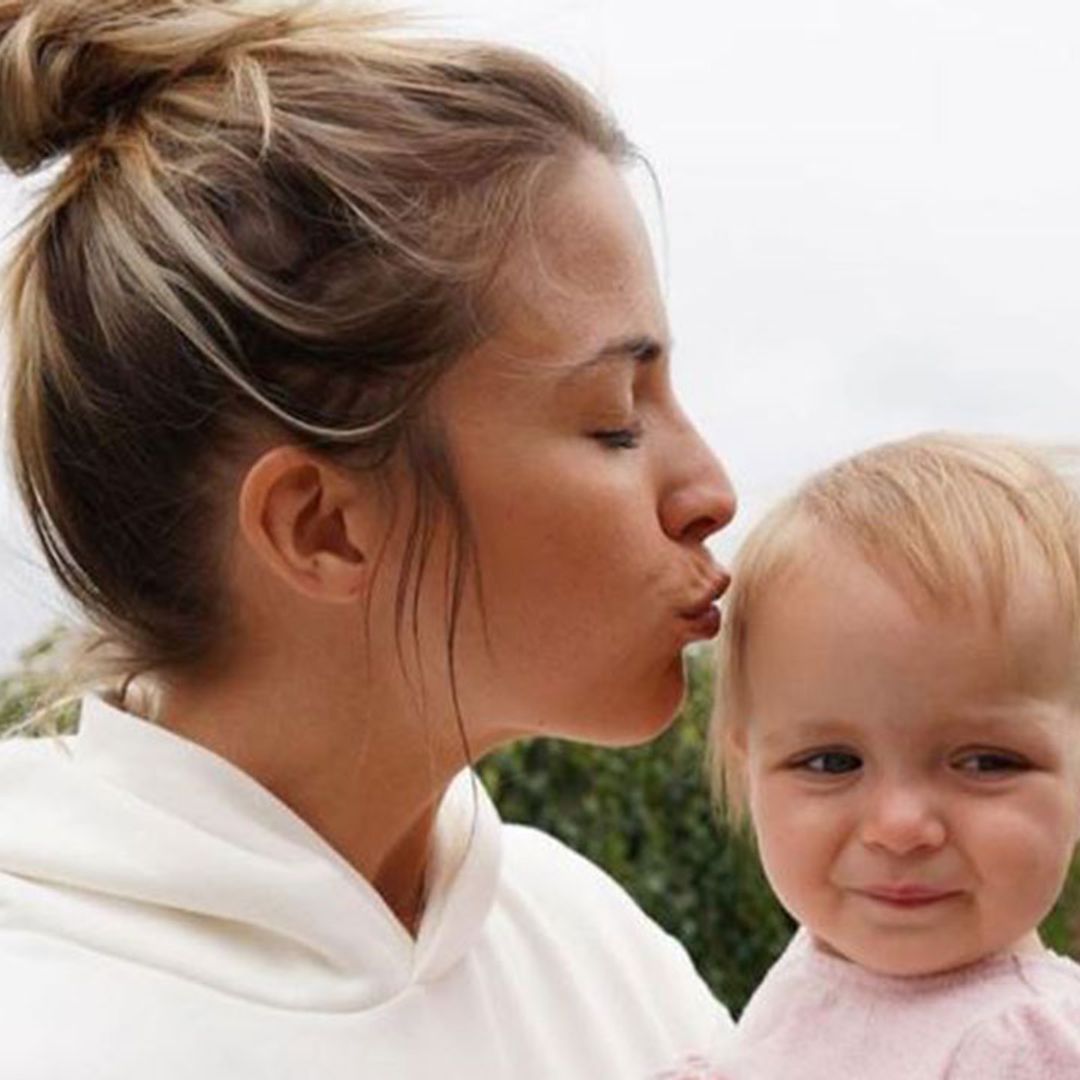 Gemma Atkinson catches baby Mia doing the cheekiest thing ever - watch