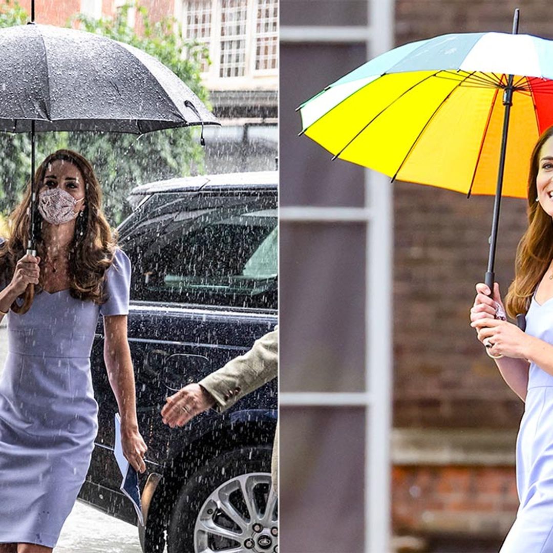 Kate Middleton braves the rain in London as she marks work milestone – best photos