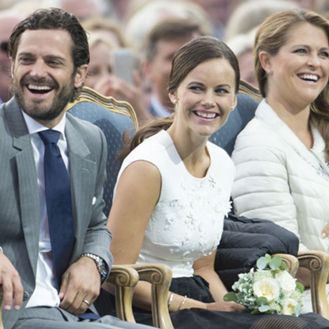 Prince Carl Philip and Sofia make official debut at Victoria's birthday party