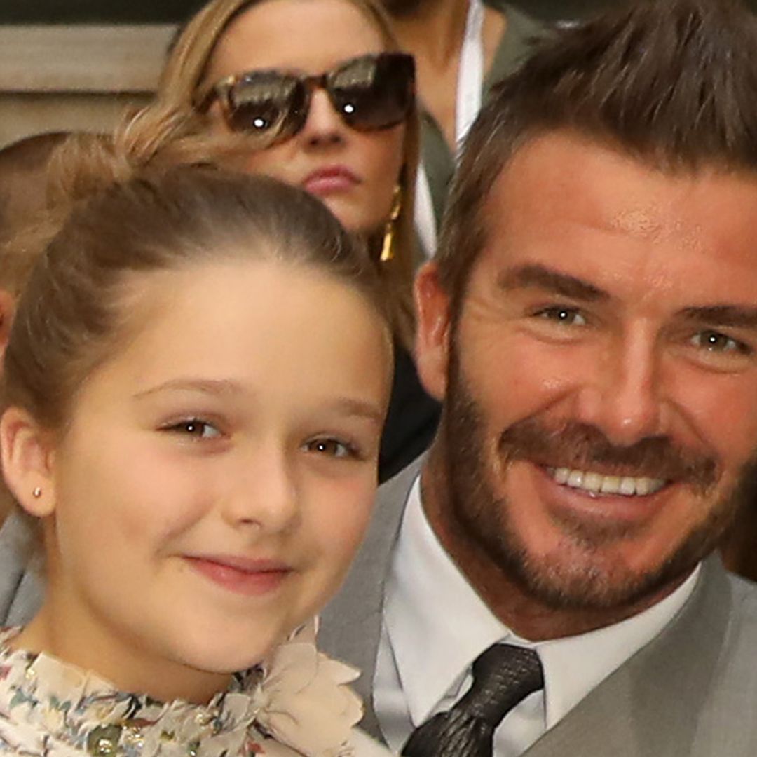 Harper Beckham's stylish night out with David and Victoria revealed