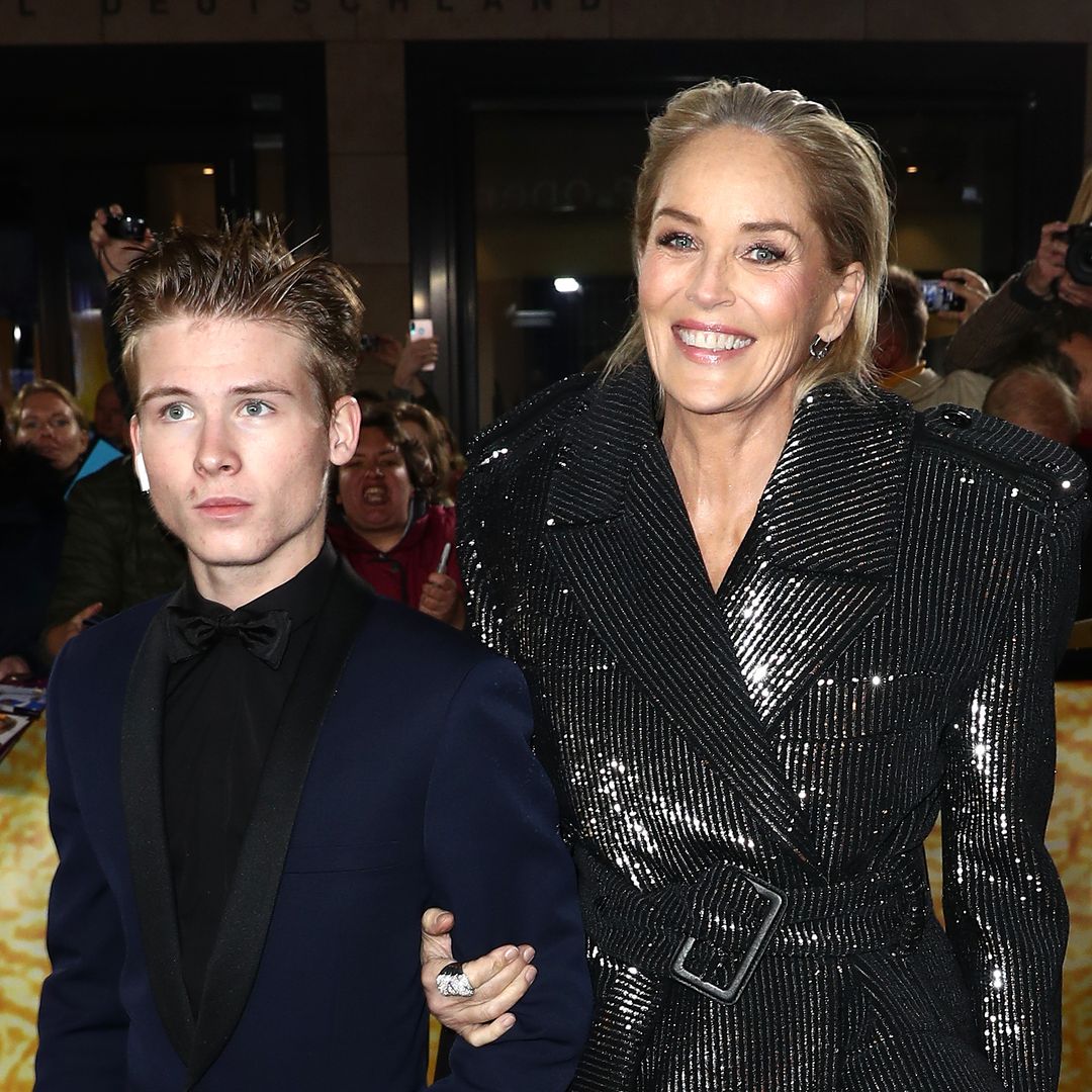 Sharon Stone's handsome son Roan, 23, unveils tattooed chest in rare photos