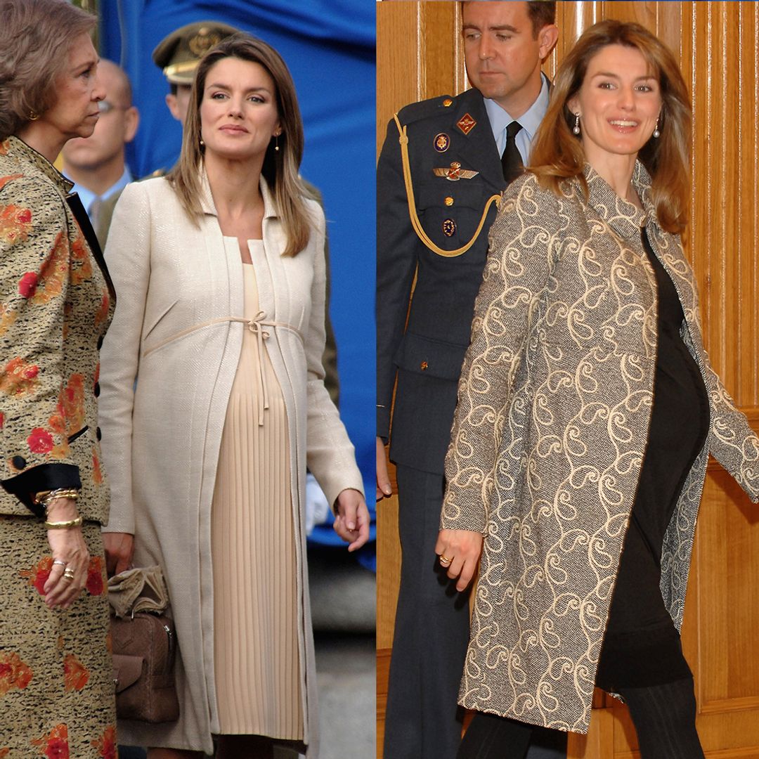 10 rare photos of pregnant Princess Letizia's beautiful baby bump
