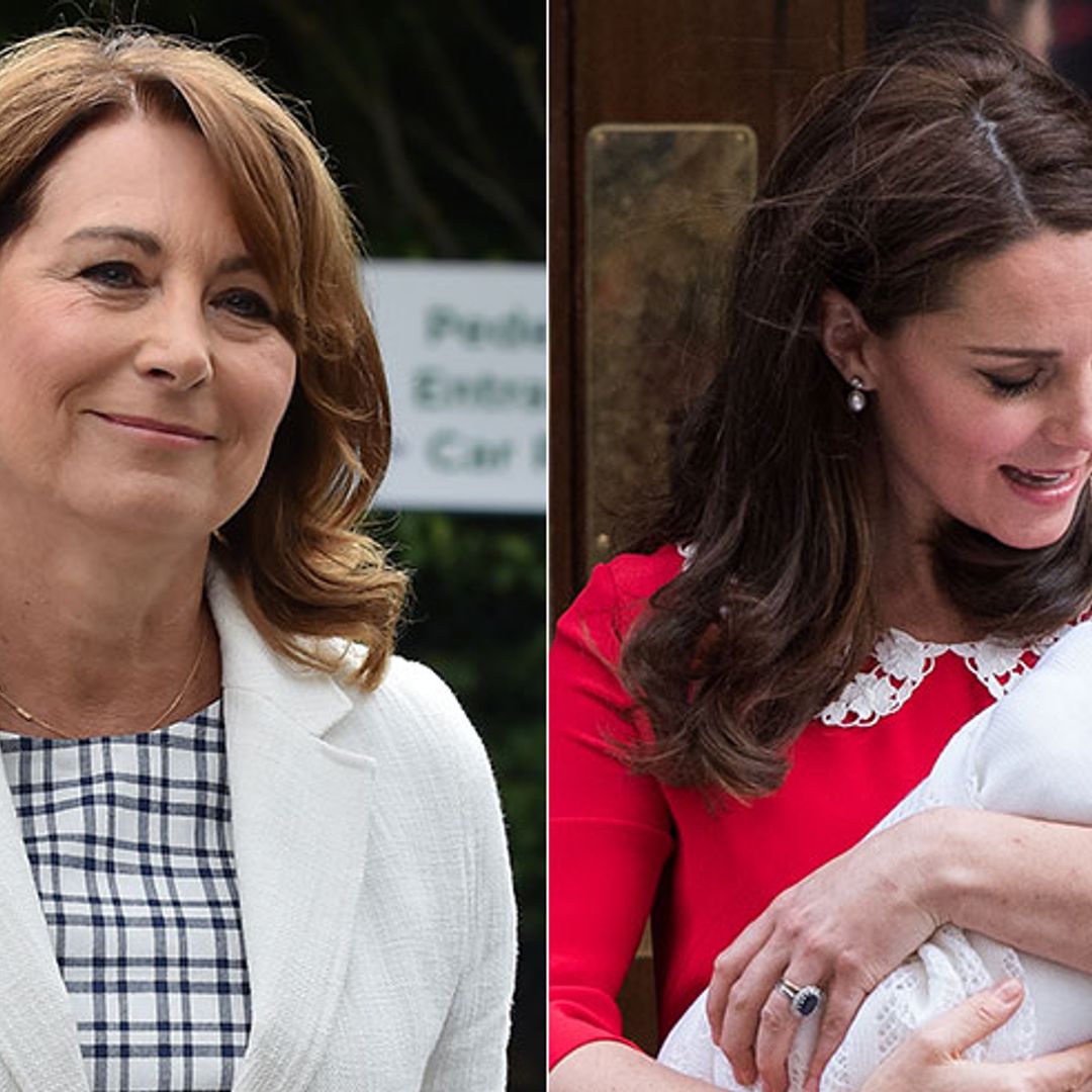 Proud grandmother Carole Middleton arrives in London to meet new Prince