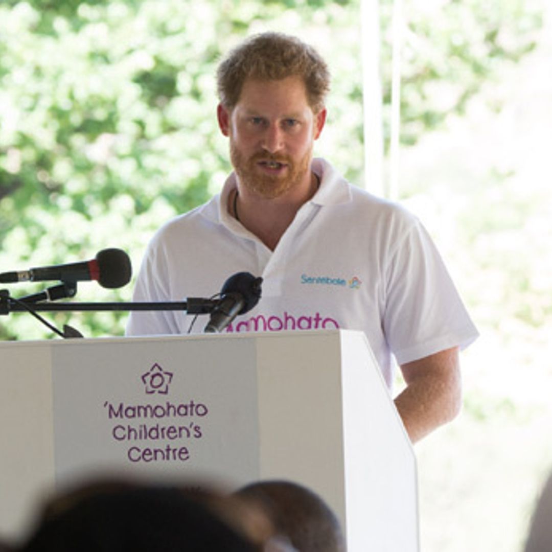 Prince Harry delivers moving speech at children's center in Lesotho