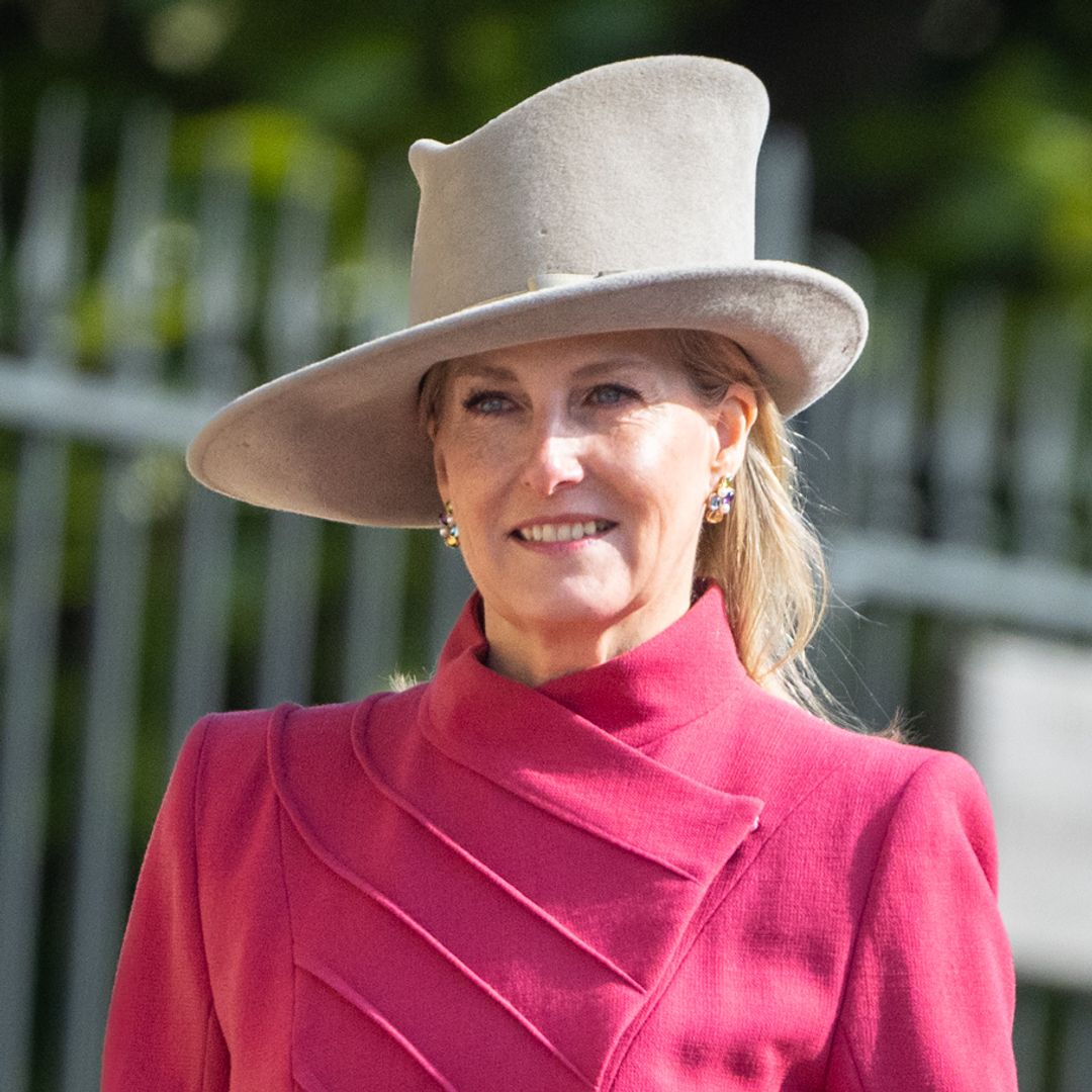 Duchess Sophie is a berry delight in candy pink coat for Easter service