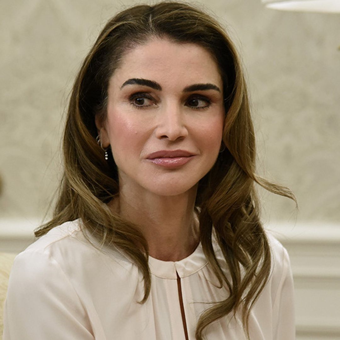 Queen Rania looks so stylish as she and King Abdullah visit the U.S. with Crown Prince Hussein