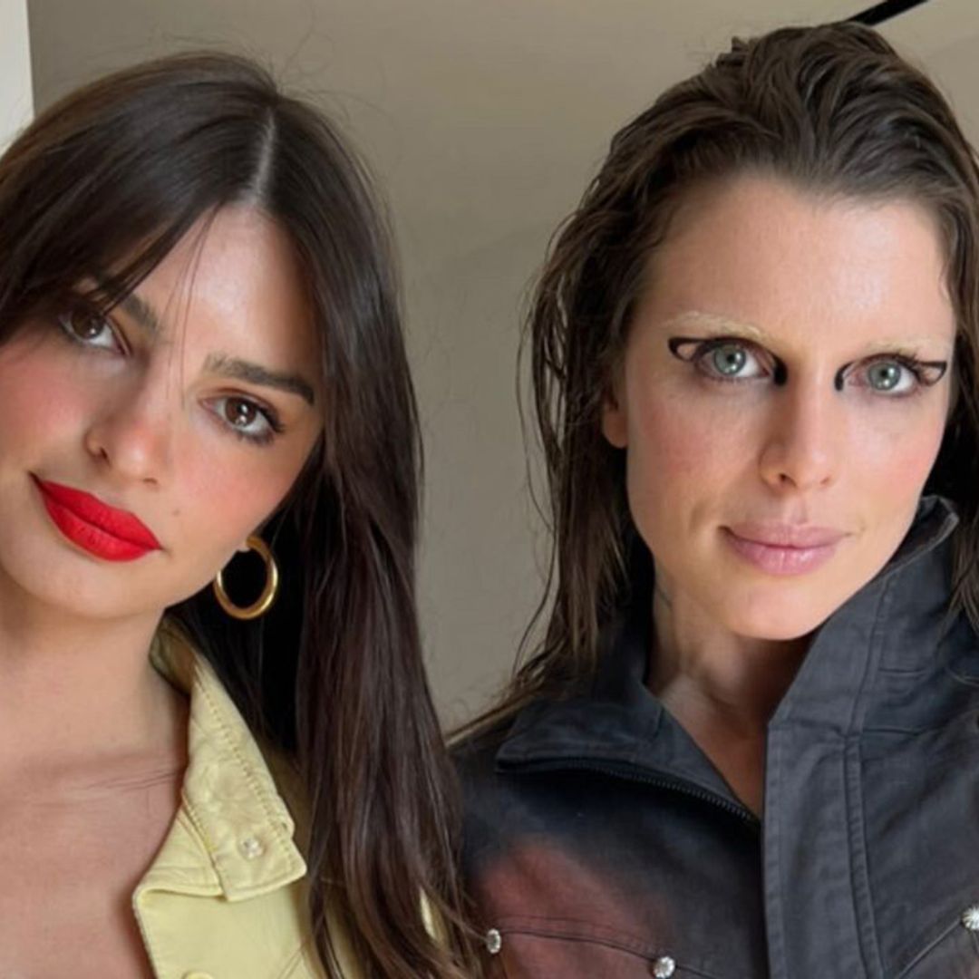 Emily Ratajkowski and Julia Fox twin in denim jackets in latest podcast teaser snap