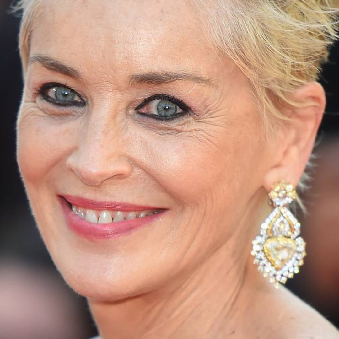 Sharon Stone pictured resting at home following health scare