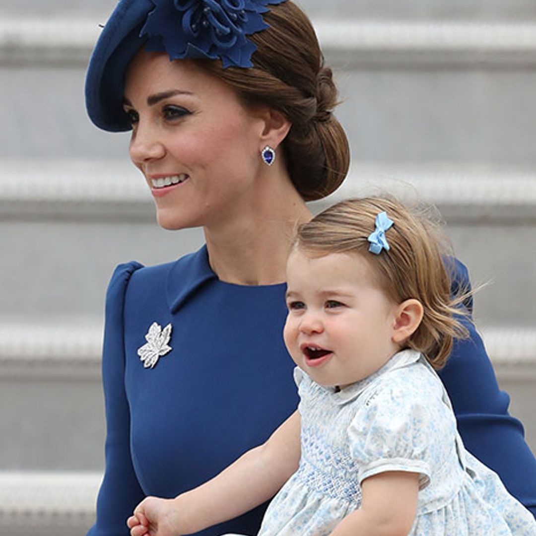 Kate gives a sartorial nod to her hosts as she arrives for Canadian royal tour