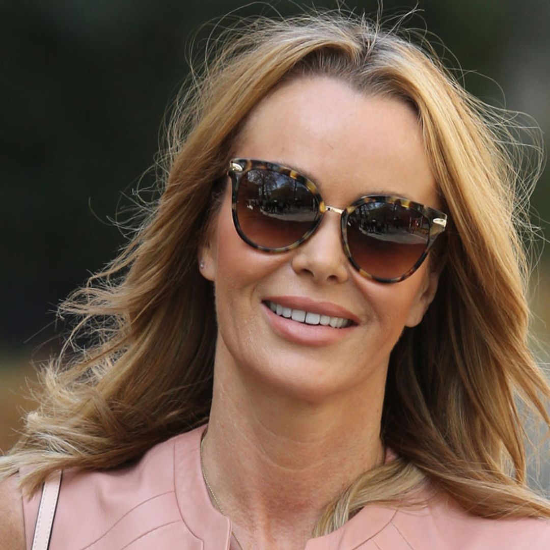 Amanda Holden struts in ultra flattering leather dress - and we're in love