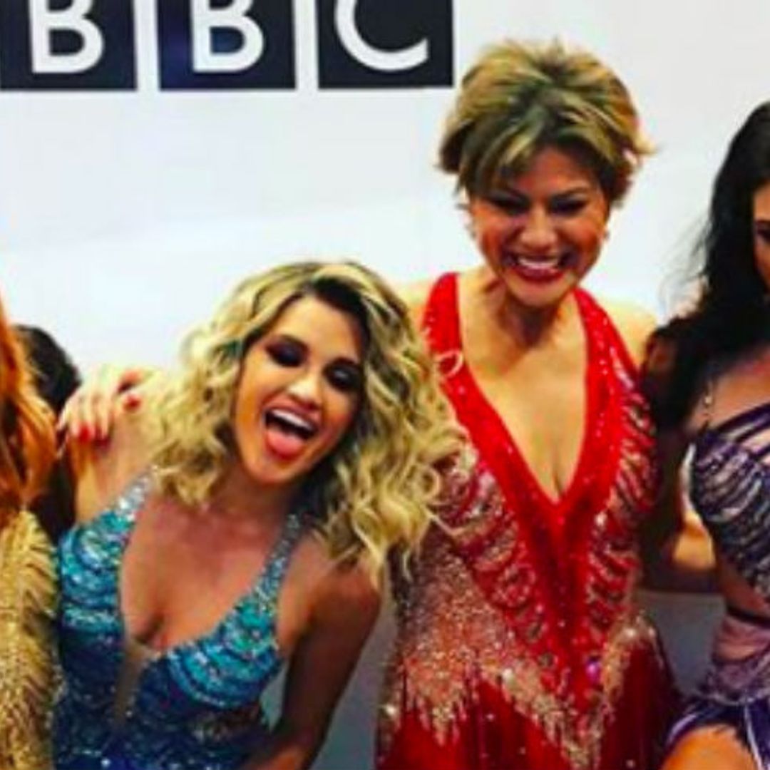 All the female Strictly contestants pose for glamorous group photo - but someone is missing!