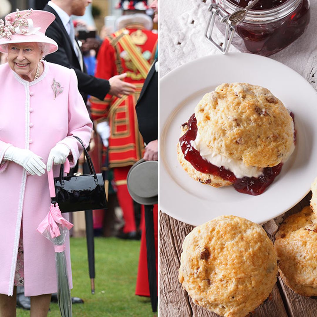 The Queen's pastry chefs reveal her personal scone recipe - perfect for a family garden party!