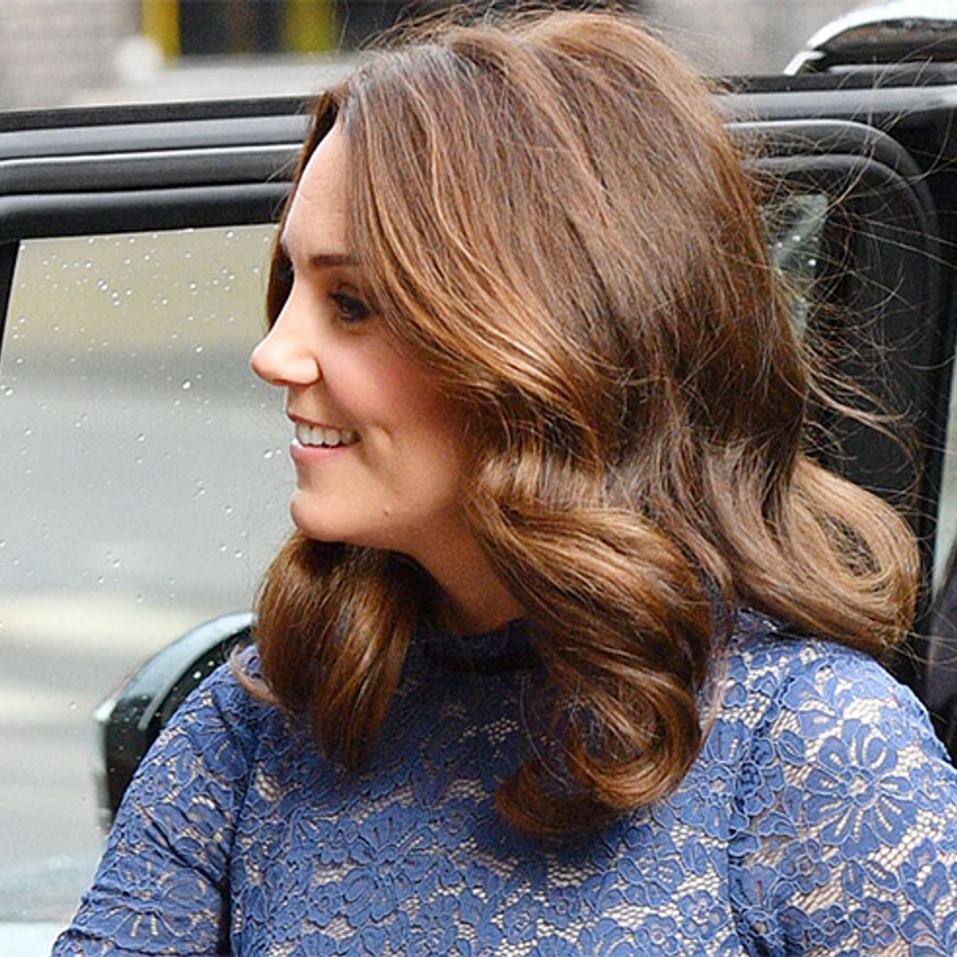 Kate Middleton stuns in striking blue lace dress in London