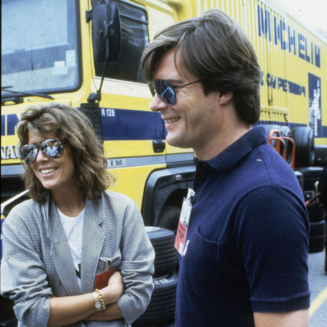 Princess Caroline of Monaco, a member of the Grimaldi family, shares a joke with Roberto Rossellini,1980 in Monaco. Princess Caroline married Ernst August V, Prince of Hanover in 1999 and is also titled as Caroline, Princess of Hanover. She will be celebrating her 50th birthday on January 23rd.