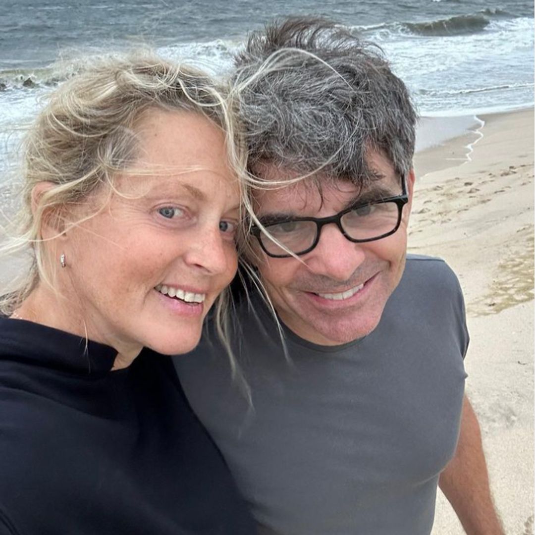 George Stephanopoulos pictured shirtless with pregnant wife Ali Wentworth in throwback beach photo