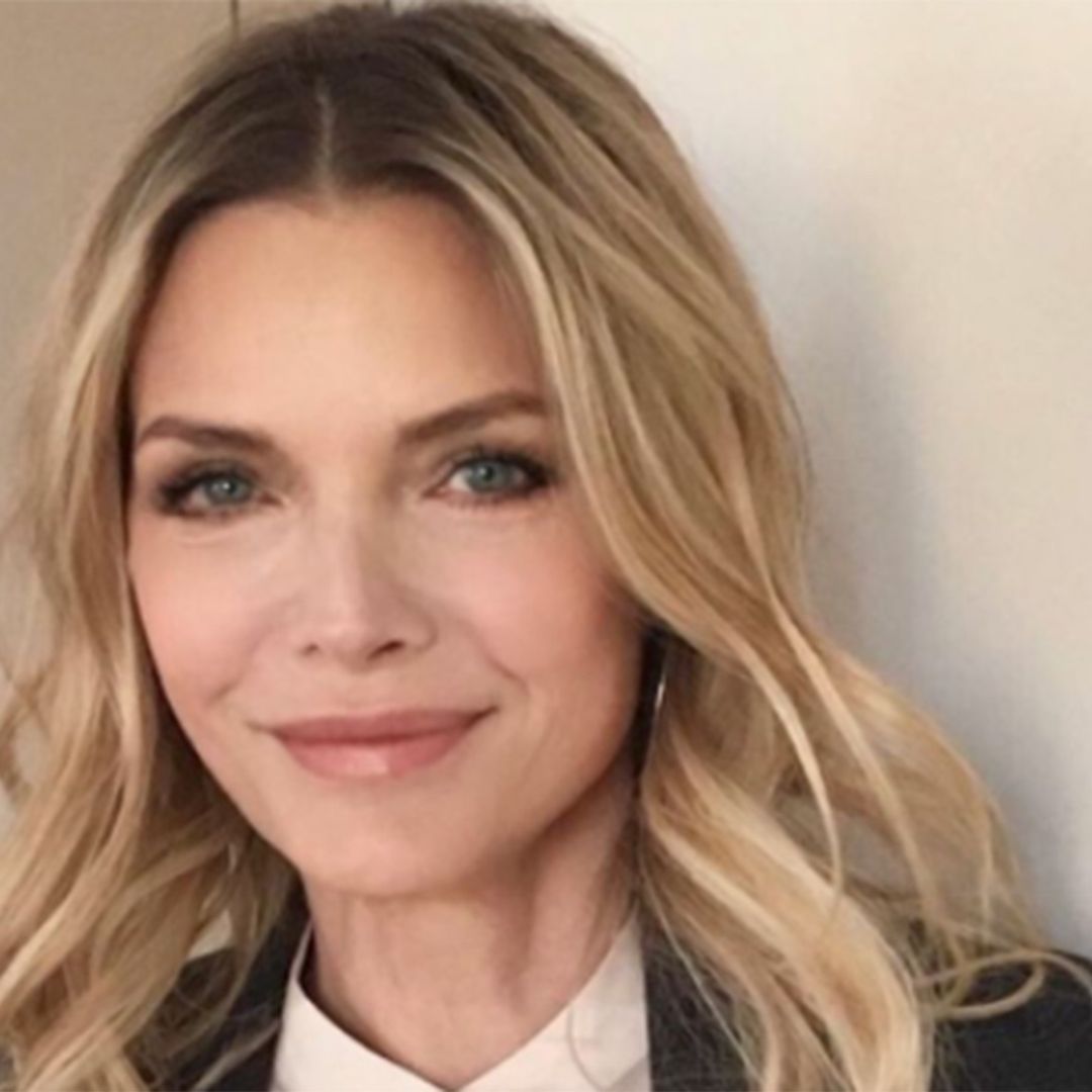Michelle Pfeiffer shows off natural beauty as she attempts to film cat