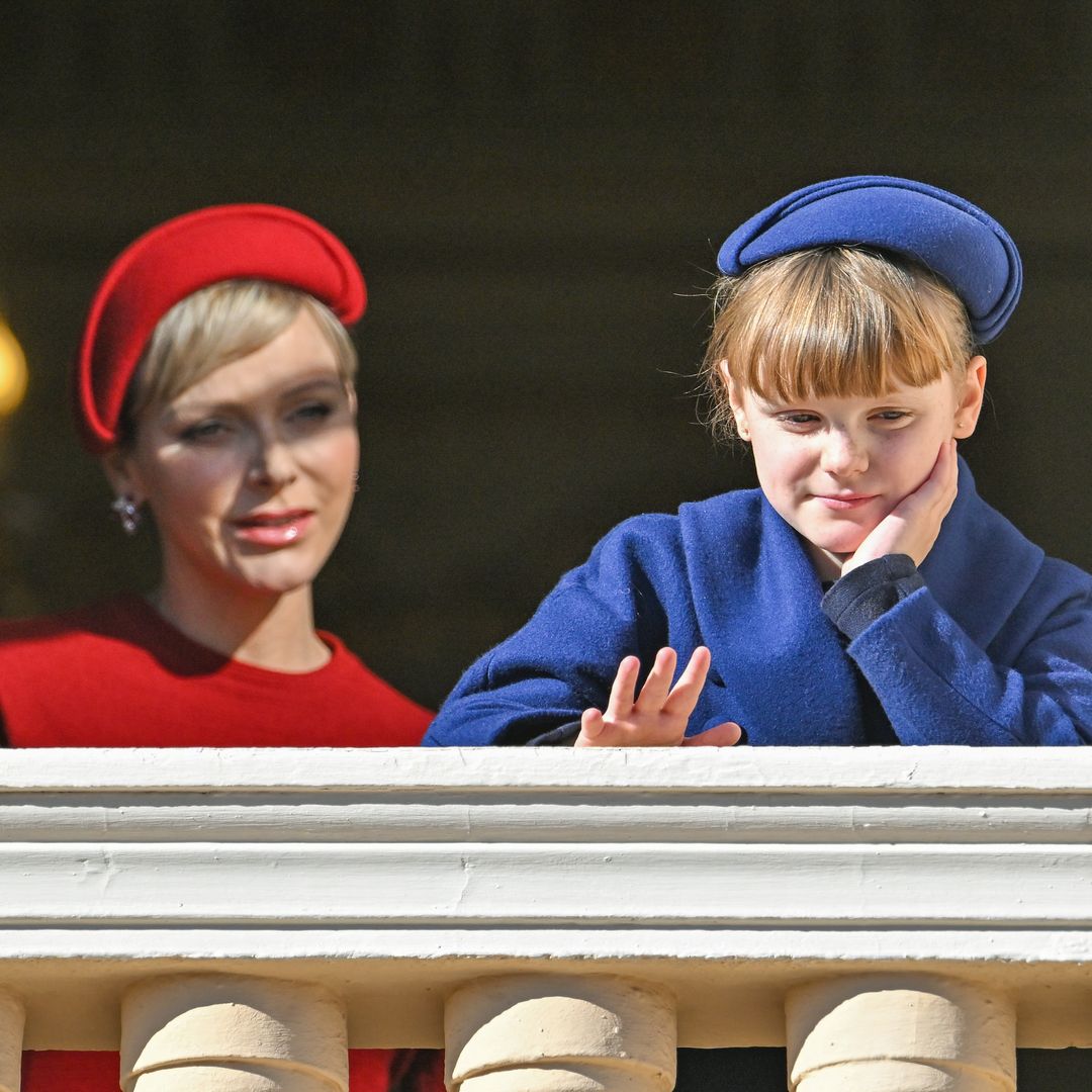 Princess Charlene's daughter Princess Gabriella is her mini me in £525 Dolce & Gabbana leather boots