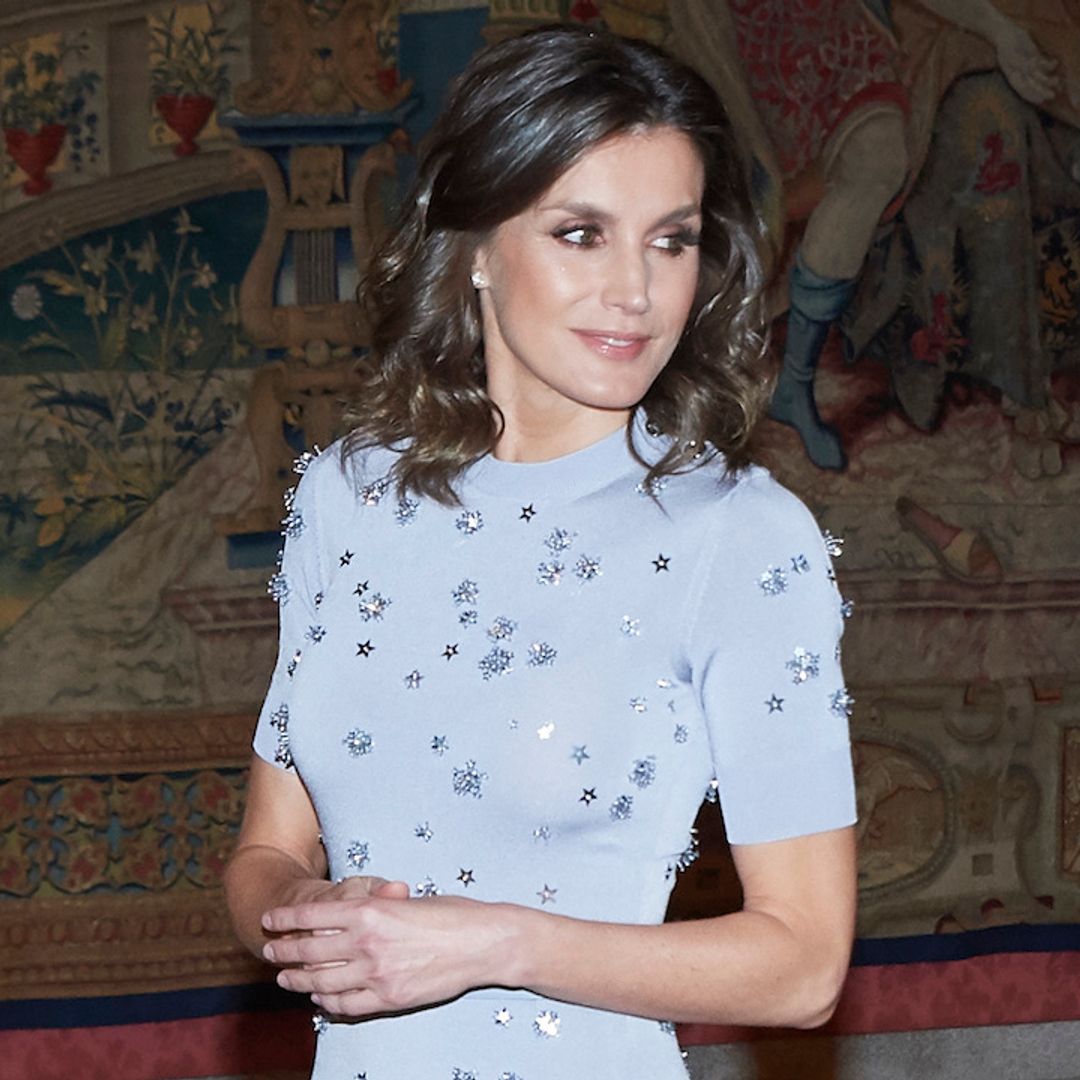 Queen Letizia's shimmering celestial dress is too gorgeous for words