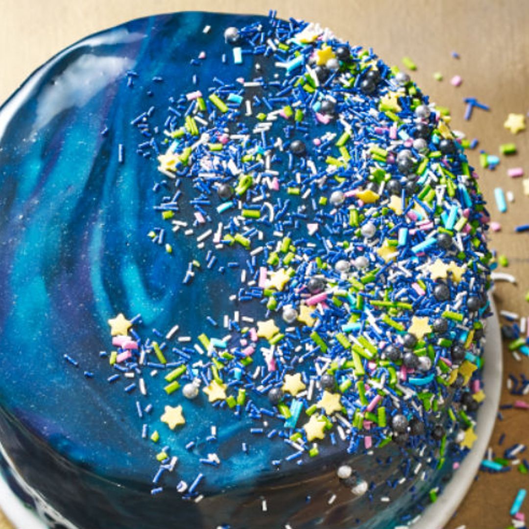 Yum! Baking inspiration courtesy of this Dr. Oetker lime and ginger glazed galaxy cake recipe