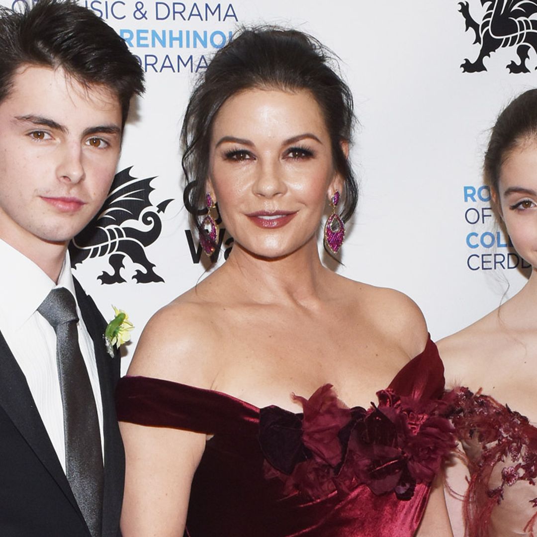 Catherine Zeta-Jones shares hilarious family video – 'just wave and smile for her'