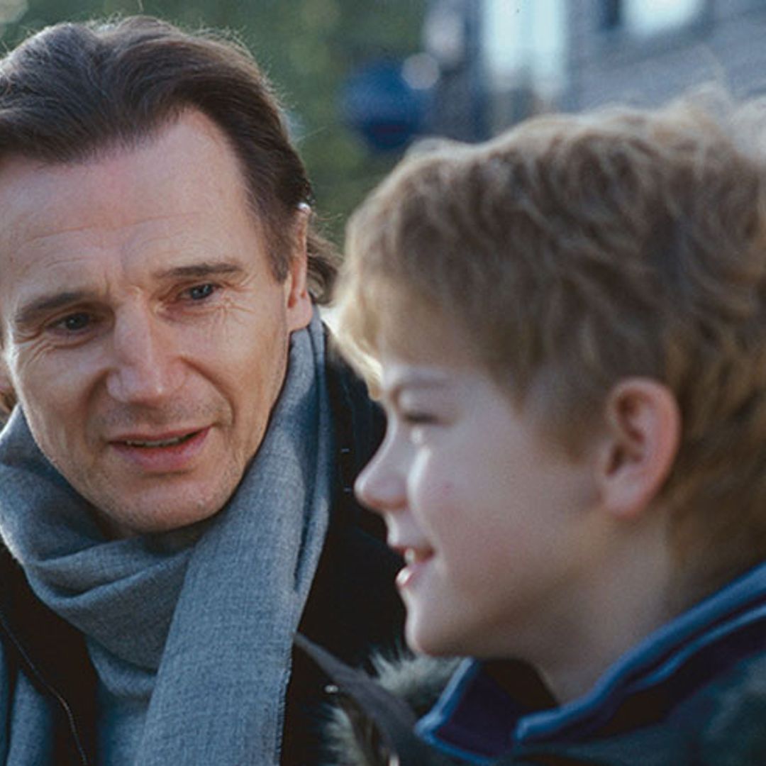Love Actually's Liam Neeson and Thomas Brodie-Sangster reunite: see first look