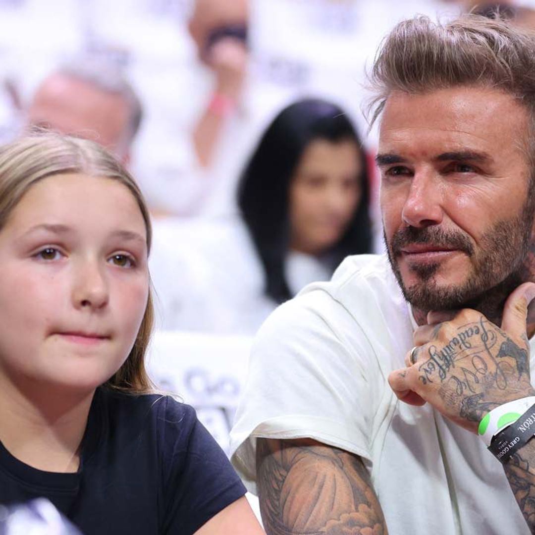 David Beckham proves daughter Harper could be a future England footballer - watch