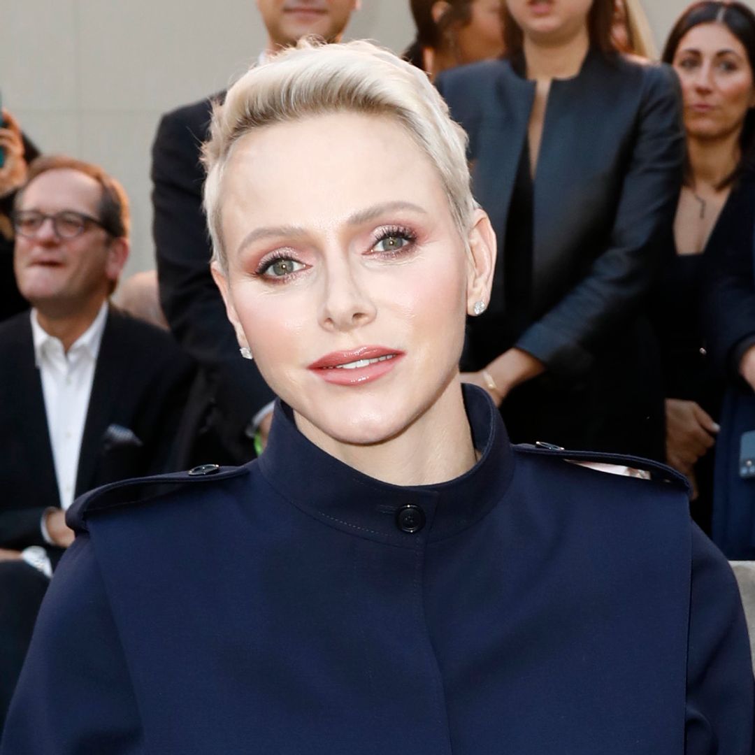 Princess Charlene rocks icy blonde pixie cut at Paris Fashion Week