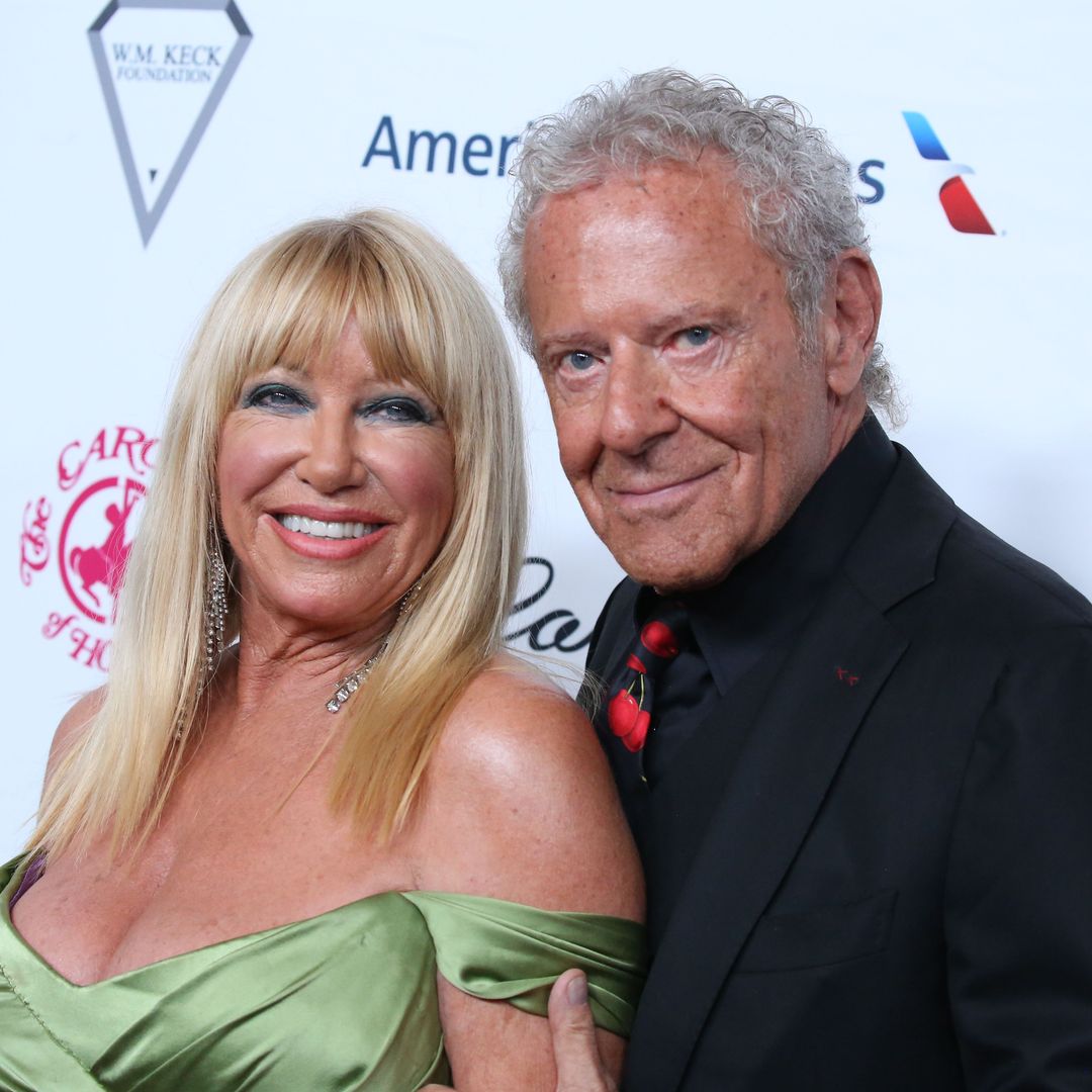 Suzanne Somers' husband breaks down with grief as he marks late wife's birthday following her death