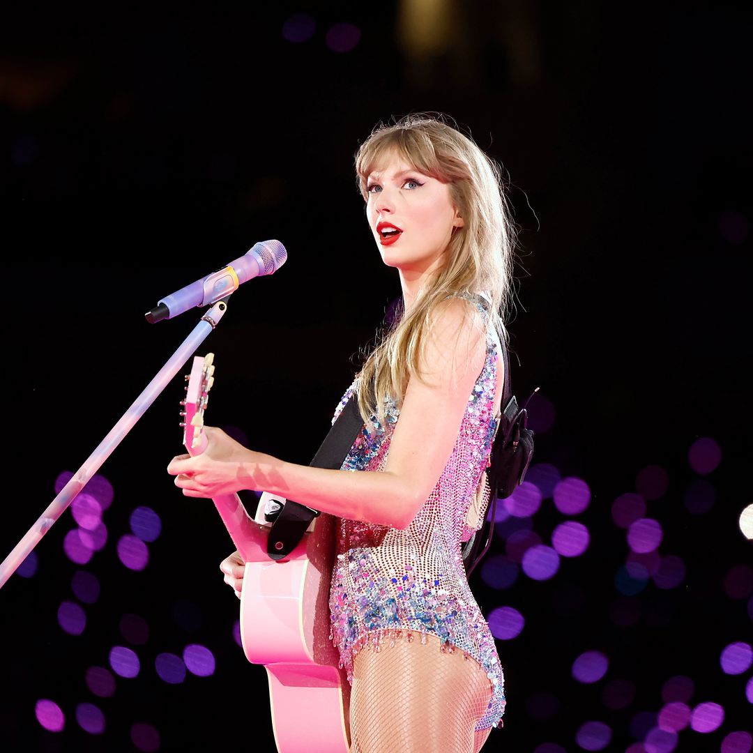 Taylor Swift is a statuesque beauty in glittering bodysuit and thigh-high boots