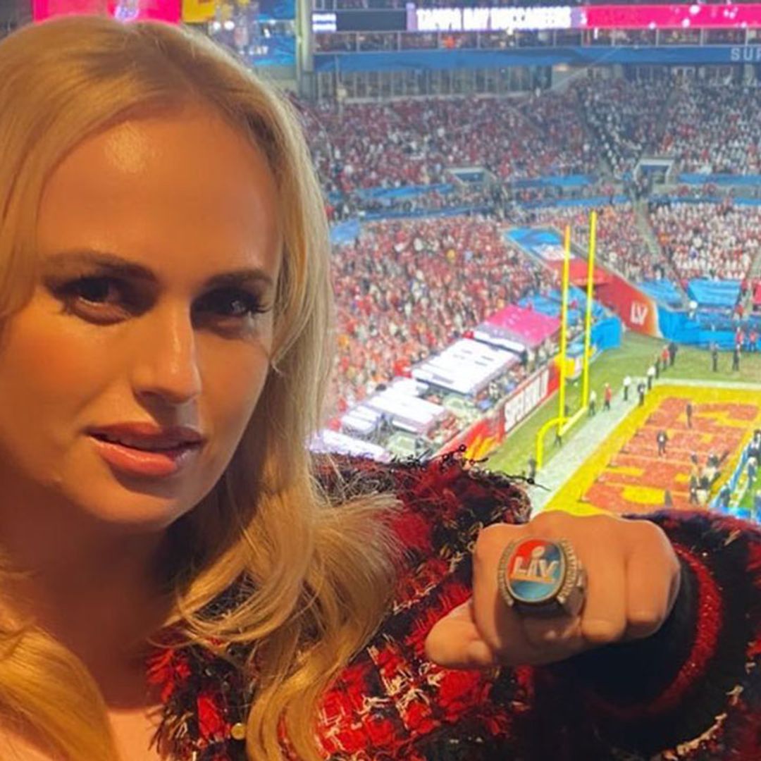 Rebel Wilson poses with 'husband' at Super Bowl days after Jacob Busch split